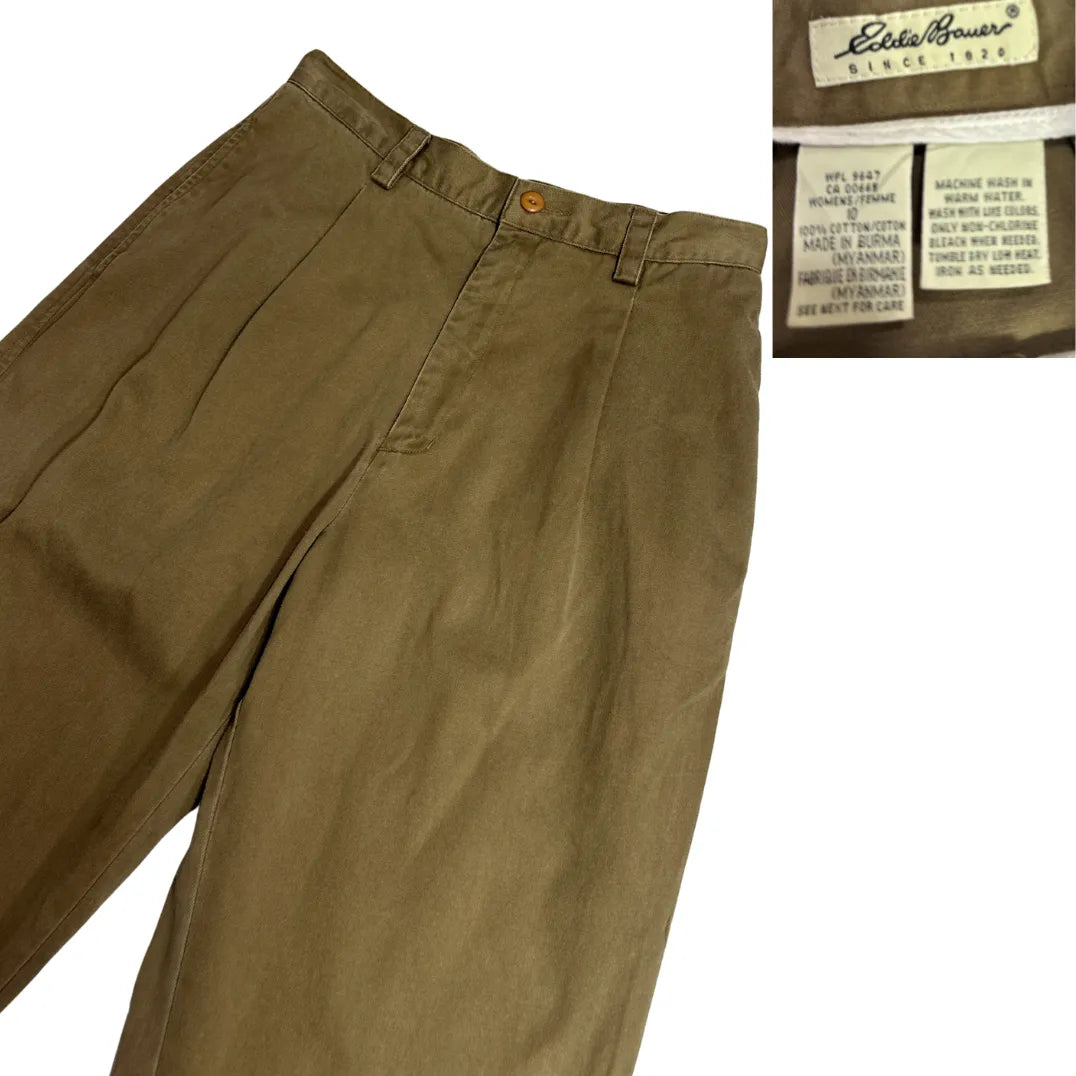 Eddie Bauer Classic Olive Cotton Pants 👖🌿