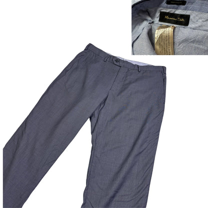 Massimo Dutti® Blue Formal Dress Trousers