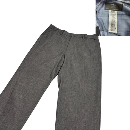 M&S® Charcoal Grey Formal Dress Trousers