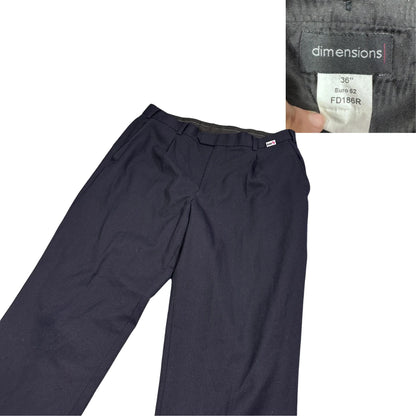 Dimensions® Navy Formal Dress Trousers