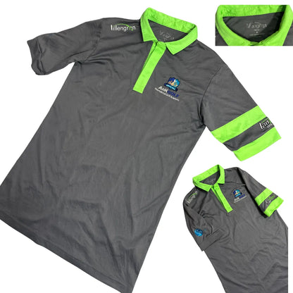 Tillengreen Golf Polo Shirt – Charcoal Grey with Neon Green Accents ⛳💚