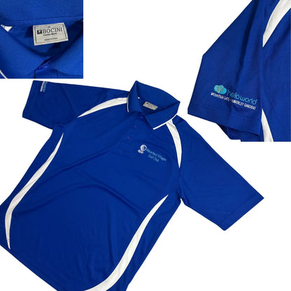 Bocini Golf Polo Shirt – Royal Blue & White ⛳💙