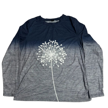 Emery Rose Ombre Long Sleeve Graphic Tee 🌙
