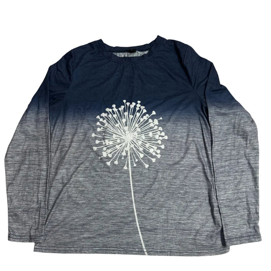 Emery Rose Ombre Long Sleeve Graphic Tee 🌙
