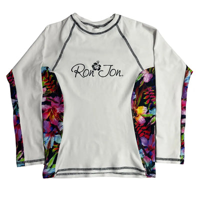 Ron Jon Floral Panel Long Sleeve Rash Guard 🌺
