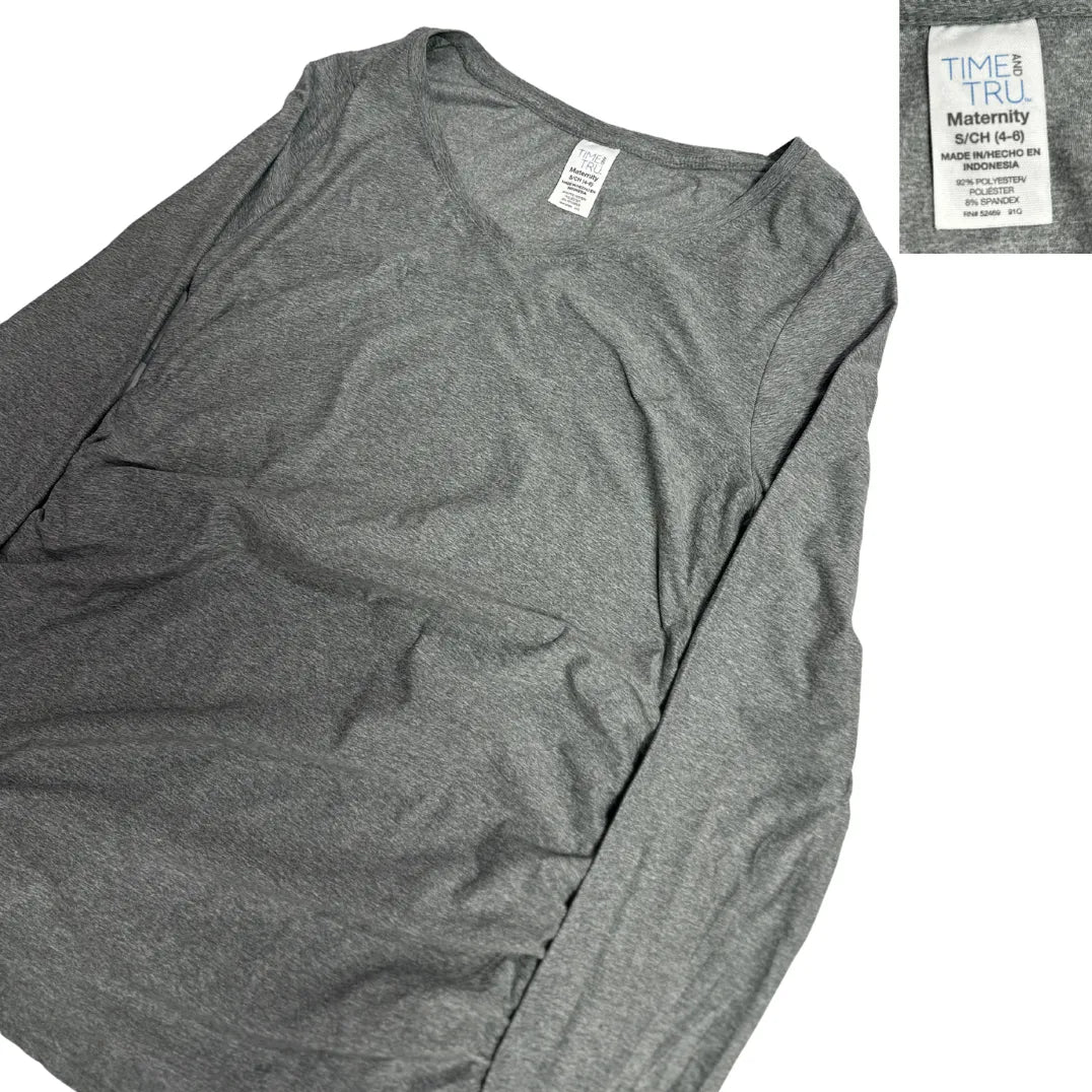 Time and Tru Maternity Ruched Long Sleeve Top 🤍