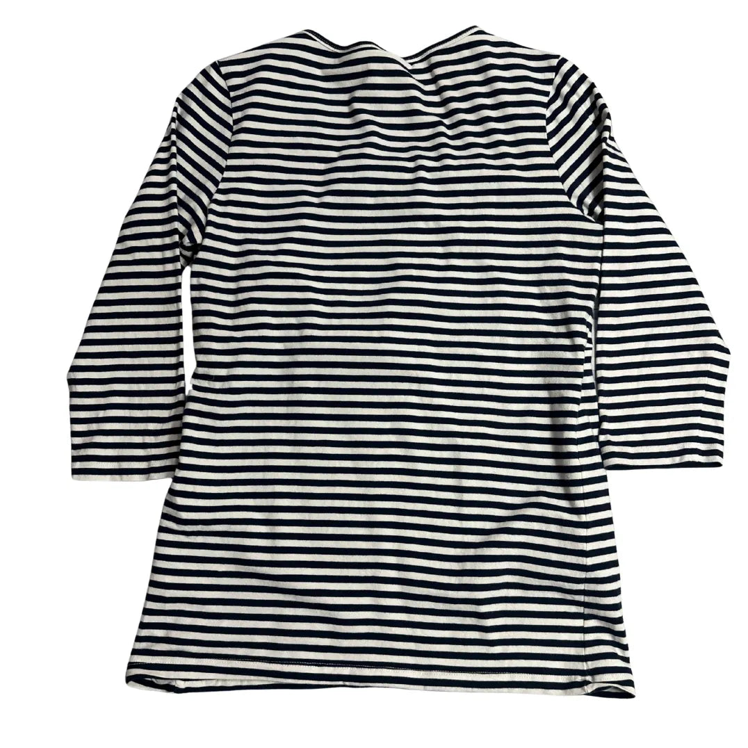 ML Striped Wrap Neck Long Sleeve Top 🤍