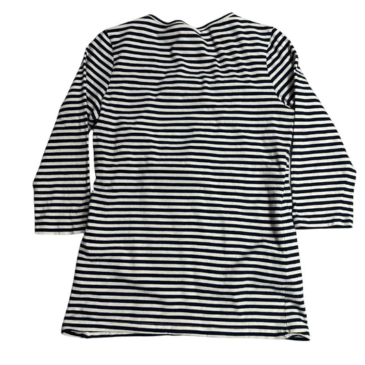 ML Striped Wrap Neck Long Sleeve Top 🤍
