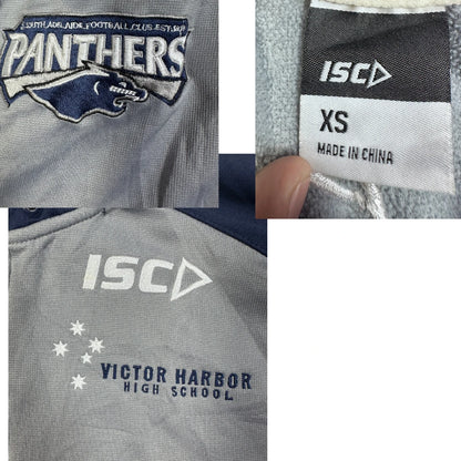 ISC® Grey Navy Zip Hoodie-XS