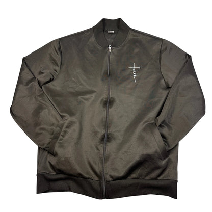 Unbranded Black Script Print Bomber Jacket-L