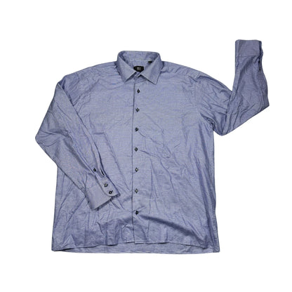 Eterna® Blue Micro Check Formal Shirt(XL)