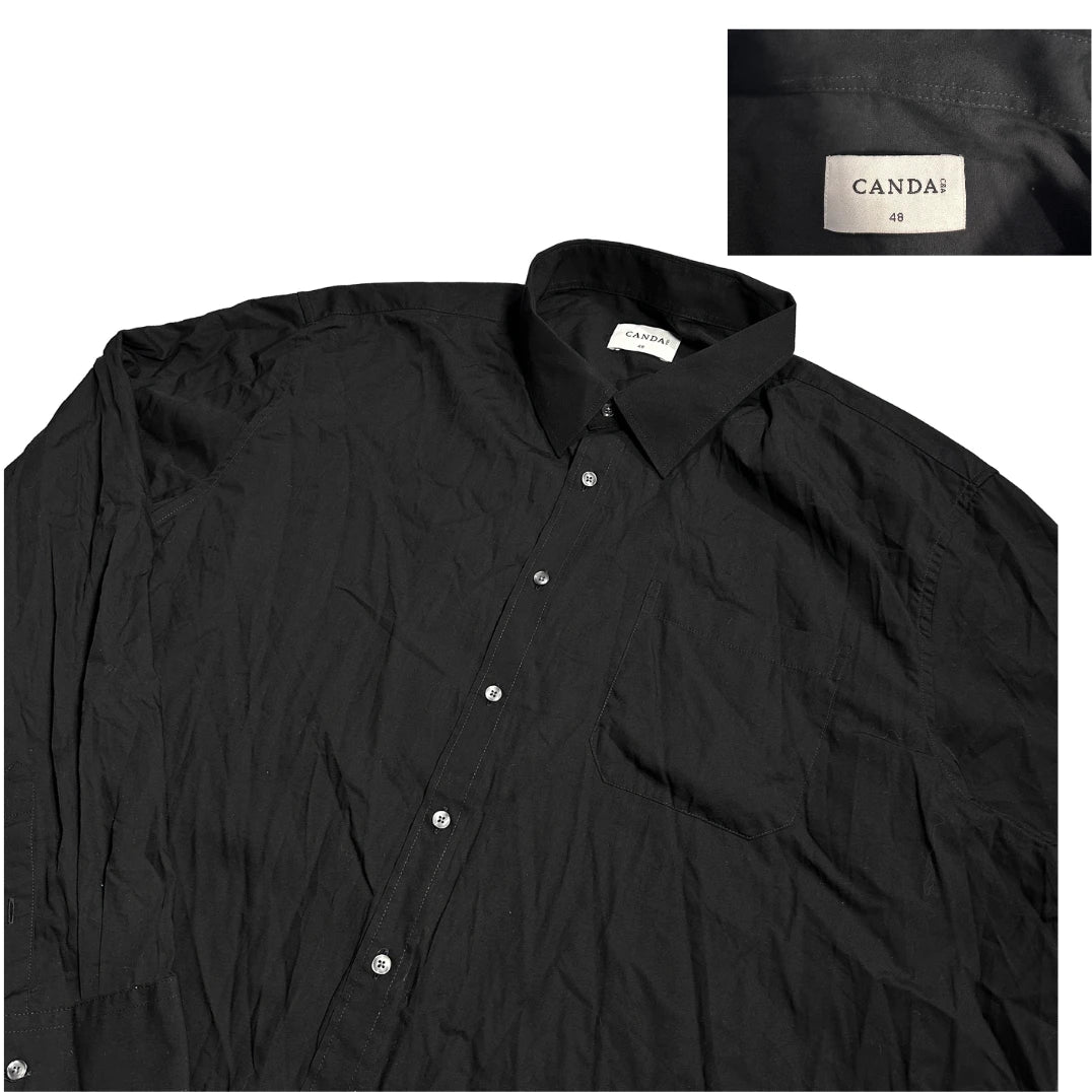 Canda® Black Formal Shirt(3XL)