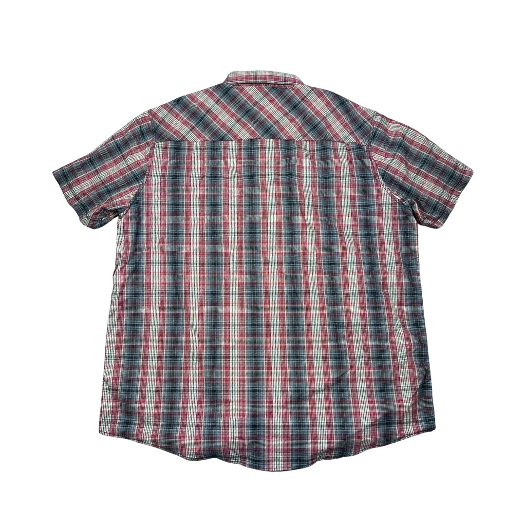 Antonio Rossi® Red Blue Checked Short Sleeve Shirt(2XL)