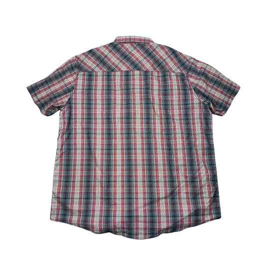 Antonio Rossi® Red Blue Checked Short Sleeve Shirt(2XL)