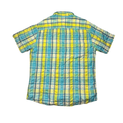 Van Vaan® Blue Green Checked Short Sleeve Shirt(XL)