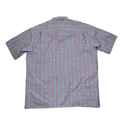 Eterna® Blue Red Checked Short Sleeve Shirt(XL)