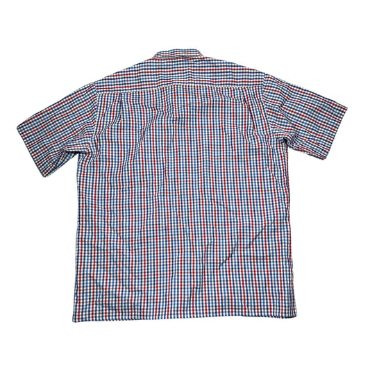 Eterna® Blue Red Checked Short Sleeve Shirt(XL)