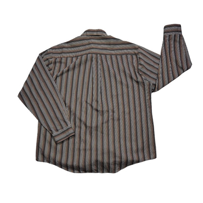 Macortesa® Brown Striped Formal Shirt(XL)