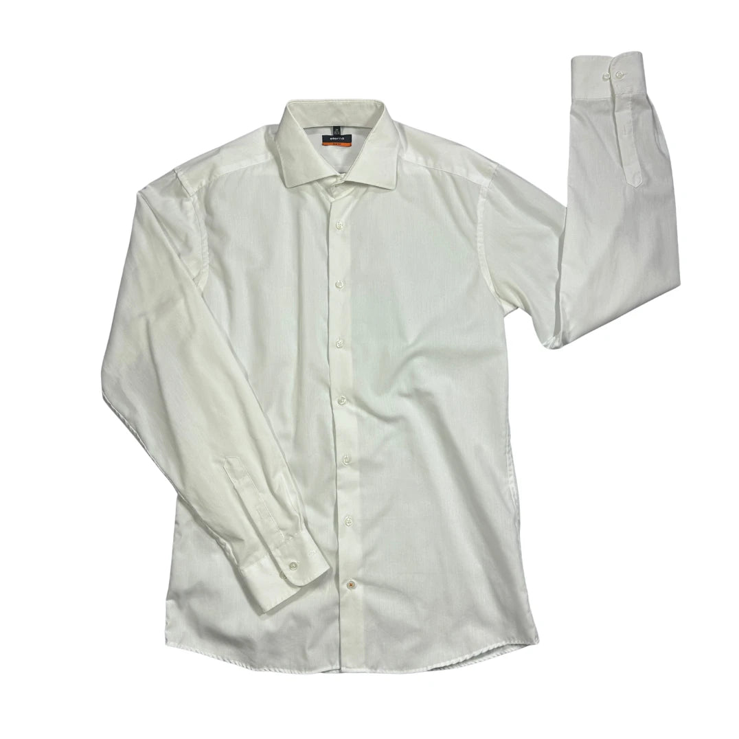 Eterna® White Slim Fit Formal Shirt(M)