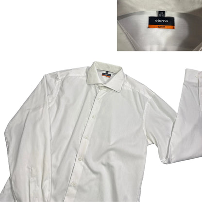 Eterna® White Slim Fit Formal Shirt(M)