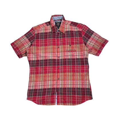 Monte Carlo® Red Checked Short Sleeve Shirt(M)