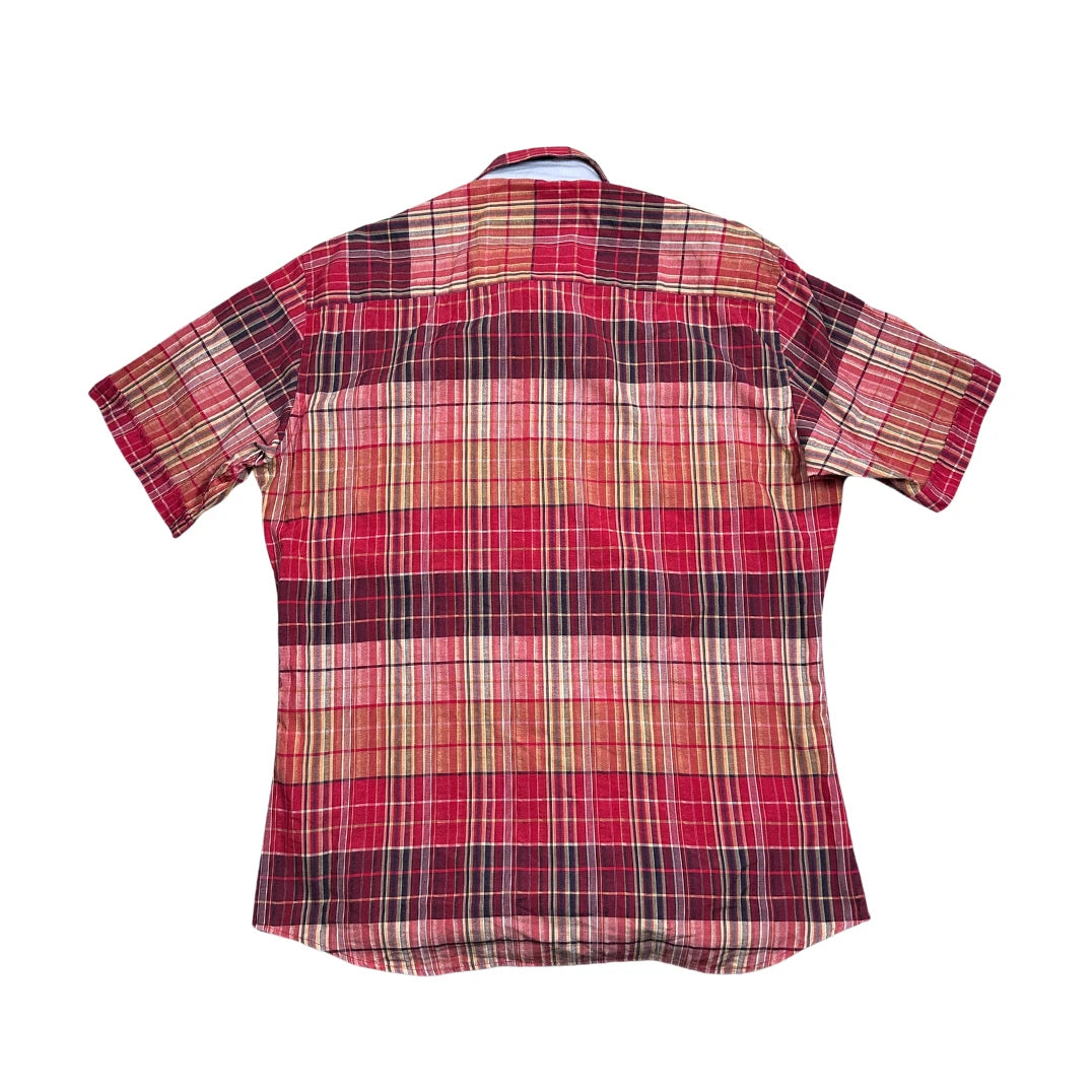 Monte Carlo® Red Checked Short Sleeve Shirt(M)