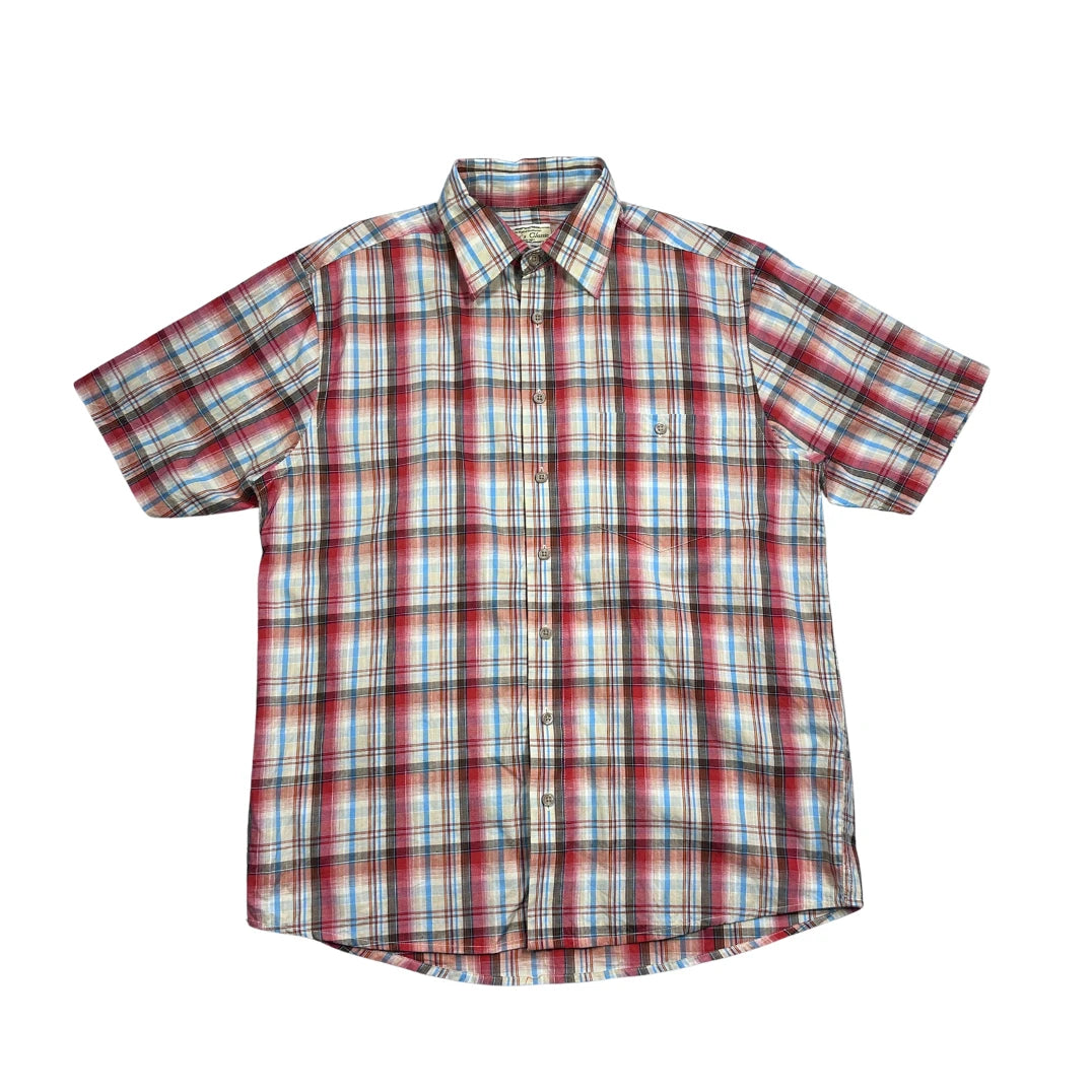 Men's Classic® Multicolor Checked Short Sleeve Shirt(M)