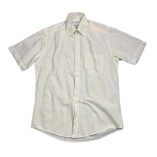 C&A® White Linen Blend Short Sleeve Shirt