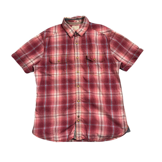 Esprit® Pink Checked Short Sleeve Shirt(L)