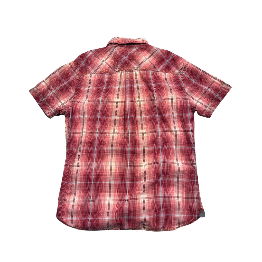 Esprit® Pink Checked Short Sleeve Shirt(L)