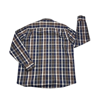 Henderson® Brown Blue Check Casual Shirt(XL)