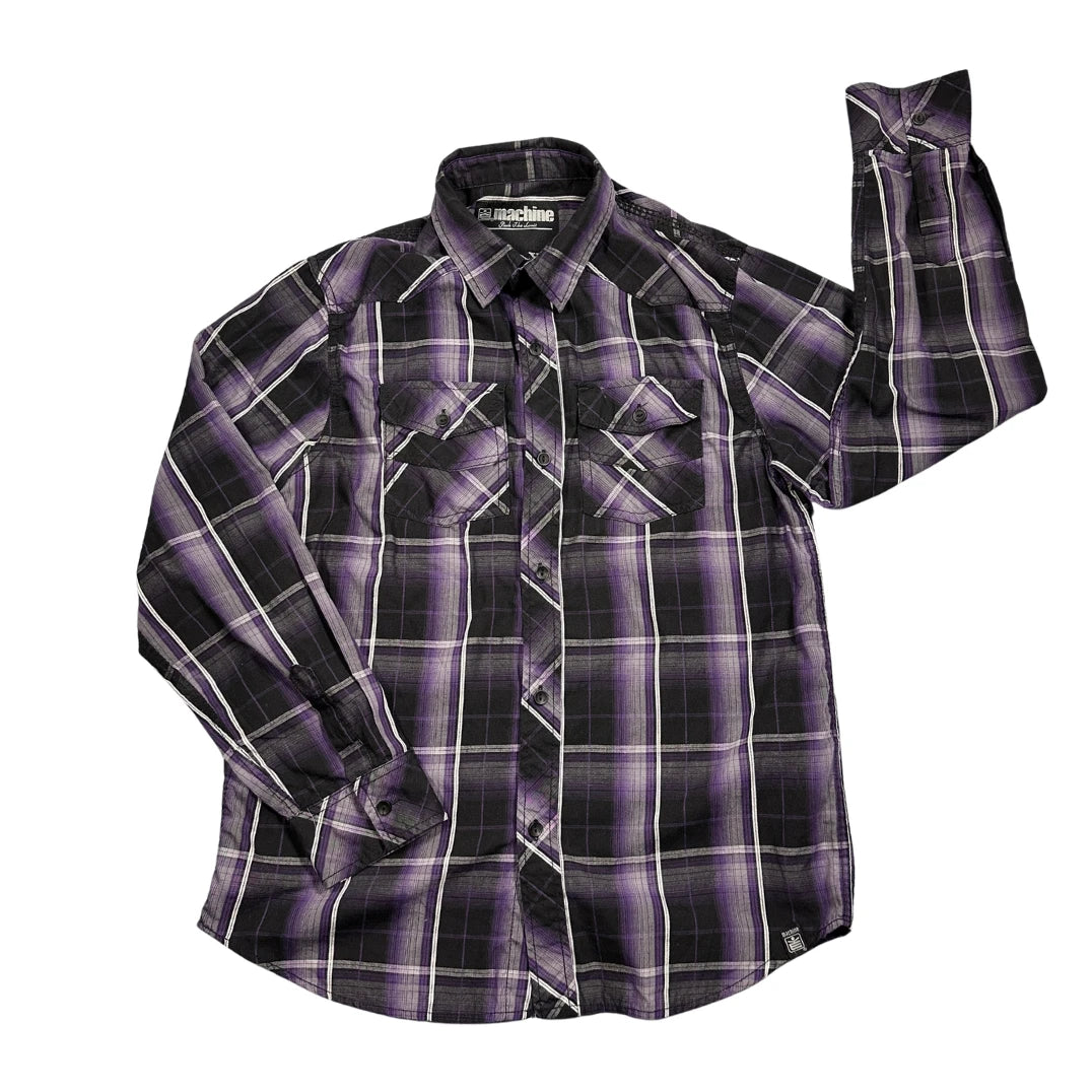 Machine® Purple Plaid Casual Shirt(S)