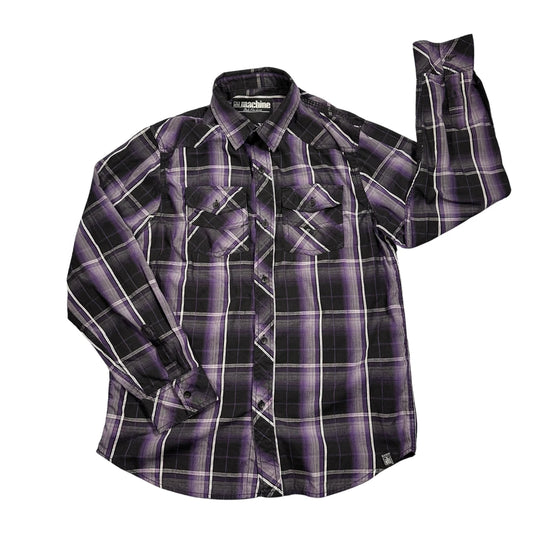 Machine® Purple Plaid Casual Shirt(S)