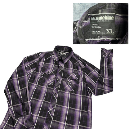 Machine® Purple Plaid Casual Shirt(S)