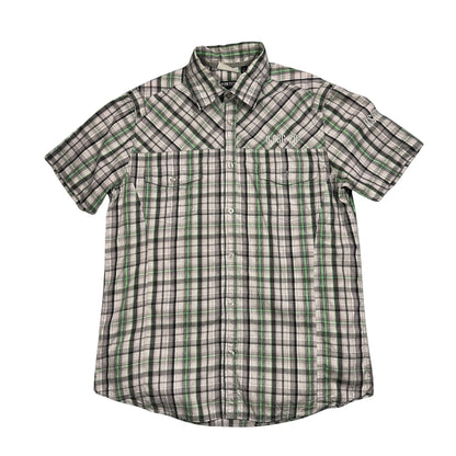 Angelo Litrico® Grey Green Plaid Short Sleeve Shirt(M)