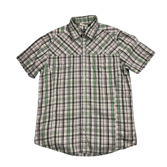 Angelo Litrico® Grey Green Plaid Short Sleeve Shirt(M)
